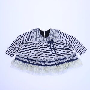 Isobella & Chloe Girls Navy | White Shirt size: 12 Months
